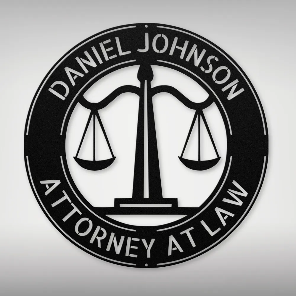 Custom Law Firm Metal Sign